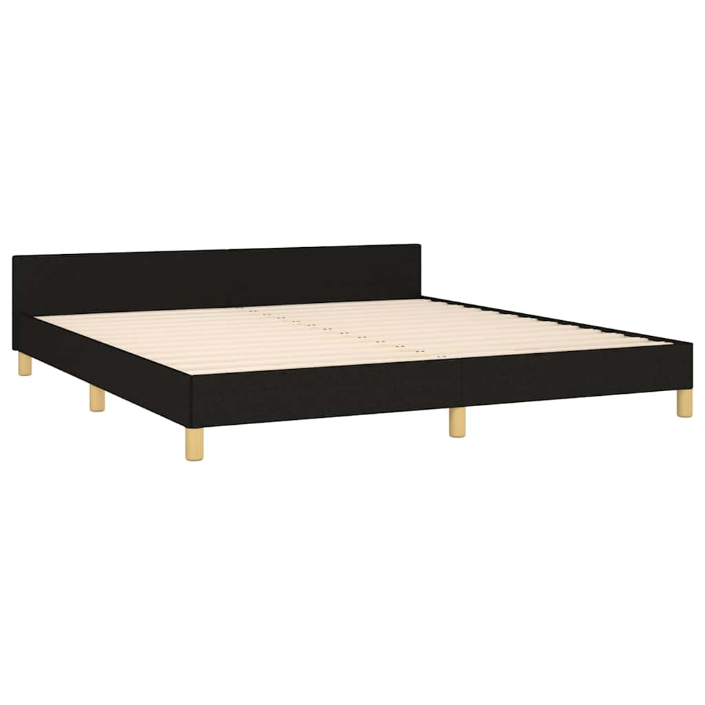 sengeramme uden madras 160x200 cm stof sort