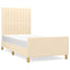 sengeramme uden madras 80x200 cm stof cremefarvet