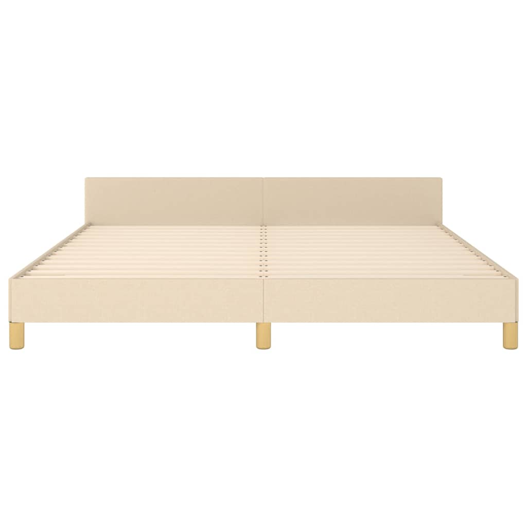 sengeramme uden madras 160x200 cm stof cremefarvet