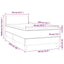 kontinentalseng med madras 90x200 cm stof sort