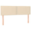 kontinentalseng med madras 140x190 cm stof cremefarvet