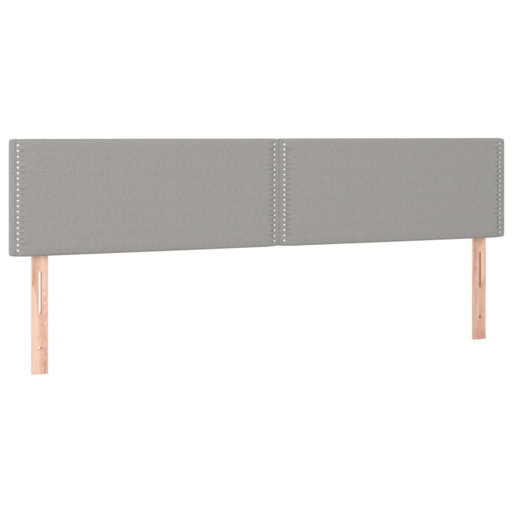kontinentalseng med madras 200x200 cm stof lysegrå