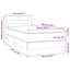 kontinentalseng med madras 90x190 cm stof sort