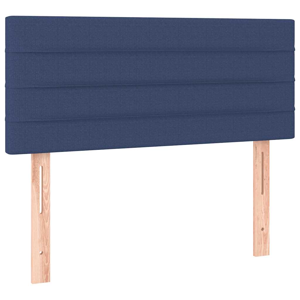 kontinentalseng med madras 90x190 cm stof blå