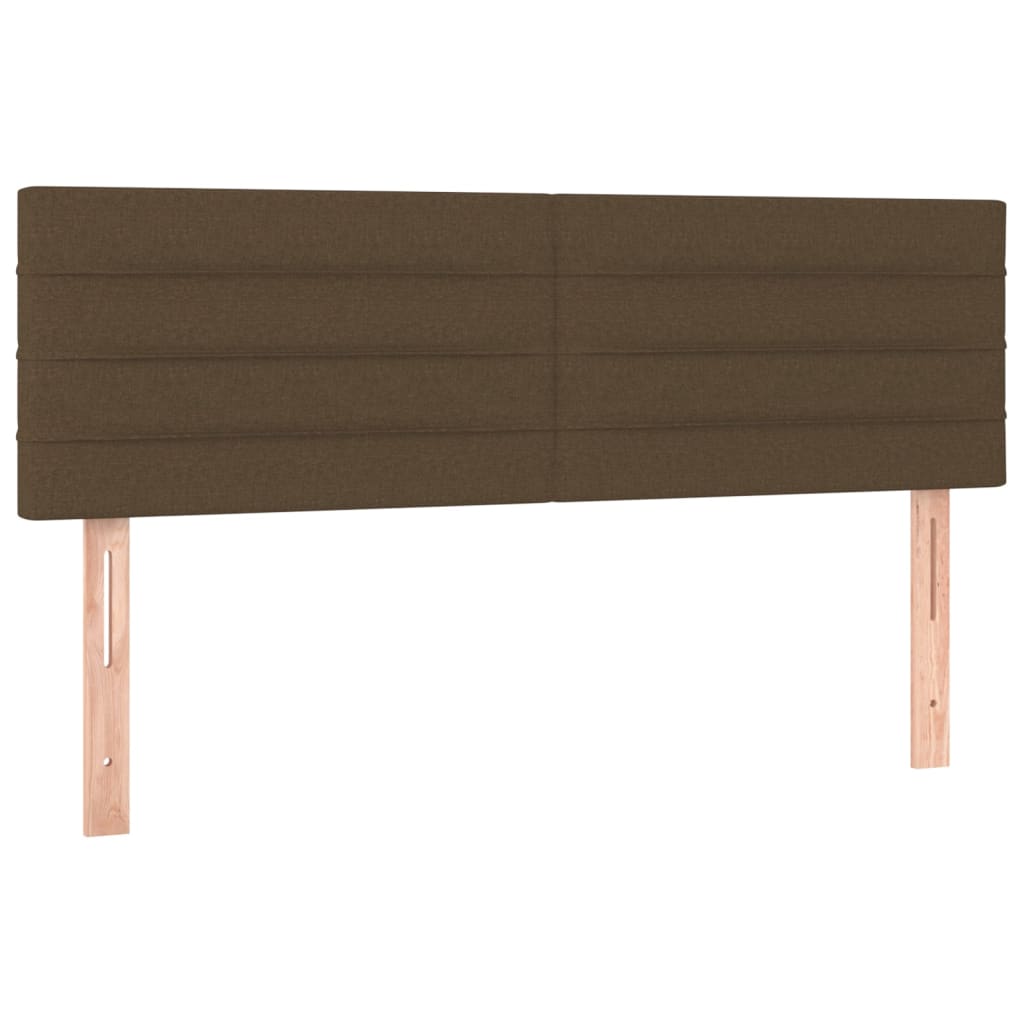 kontinentalseng med madras 140x200 cm stof mørkebrun