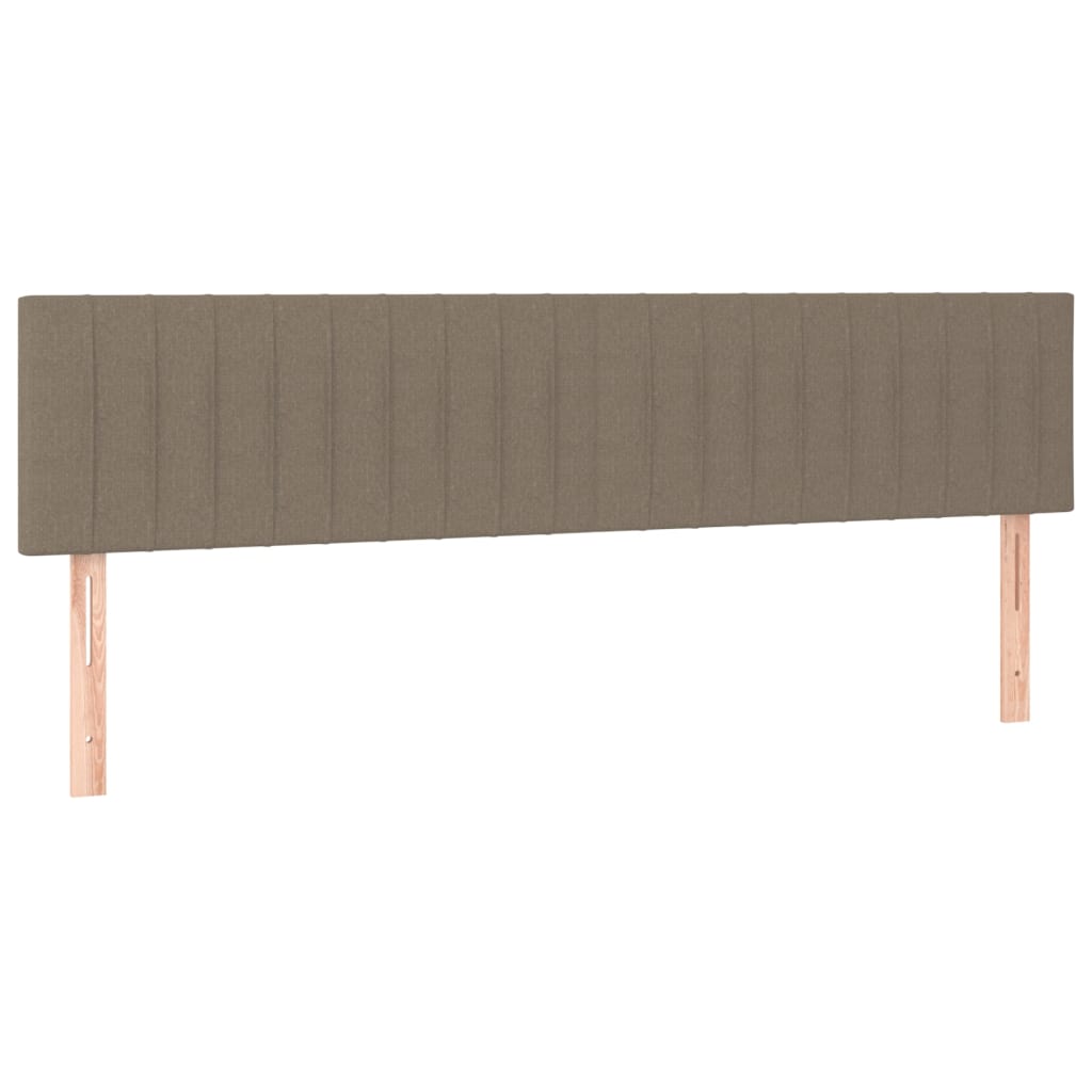 kontinentalseng med madras 200x200 cm stof gråbrun