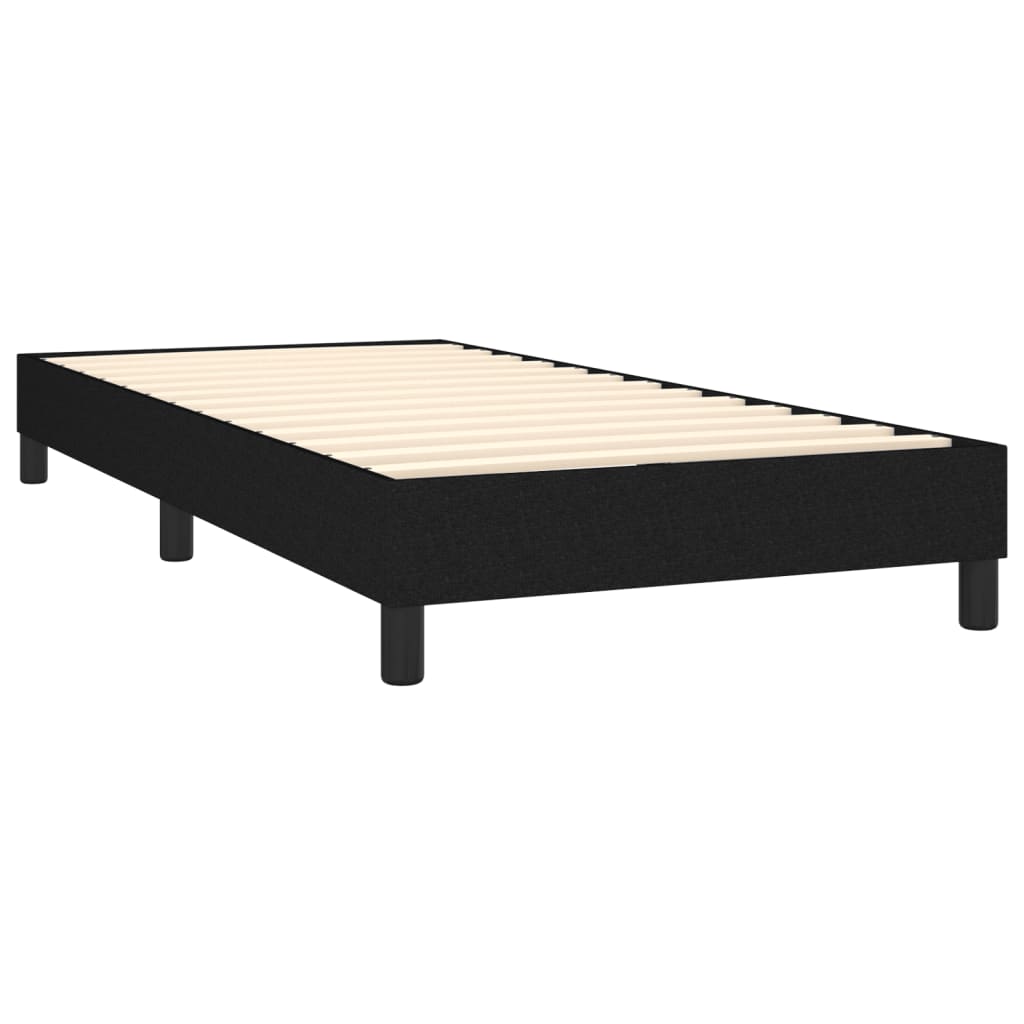 kontinentalseng med madras 90x190 cm stof sort