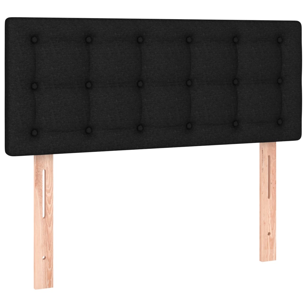 kontinentalseng med madras 90x190 cm stof sort