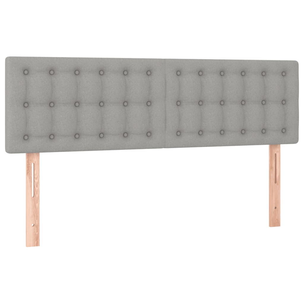 kontinentalseng med madras 140x190 cm stof lysegrå