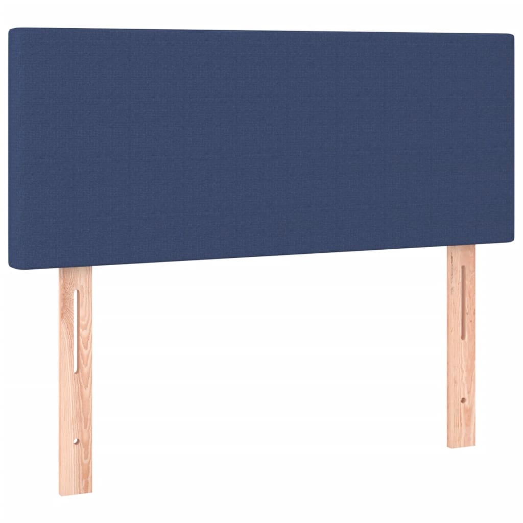 kontinentalseng med madras 90x190 cm stof blå