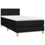 kontinentalseng med madras 90x200 cm stof sort
