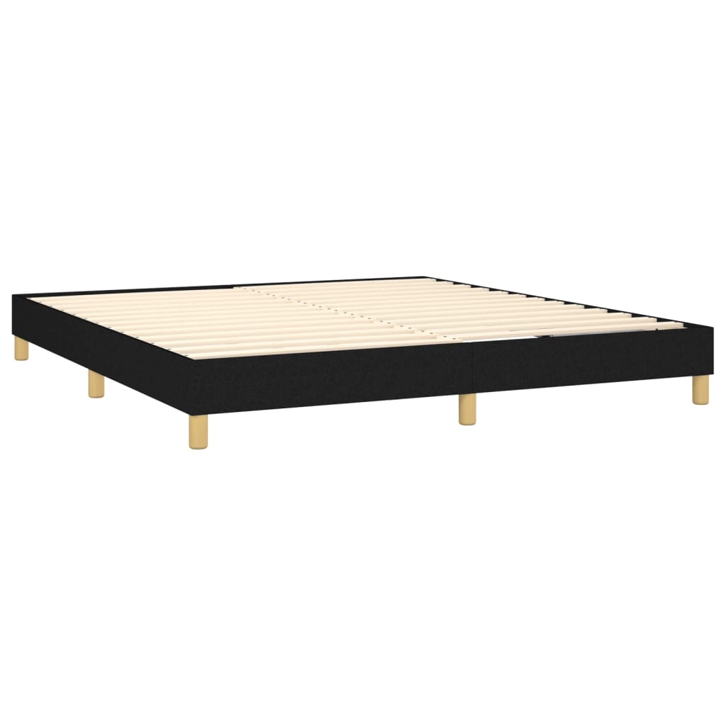 kontinentalseng med madras 160x200 cm stof sort