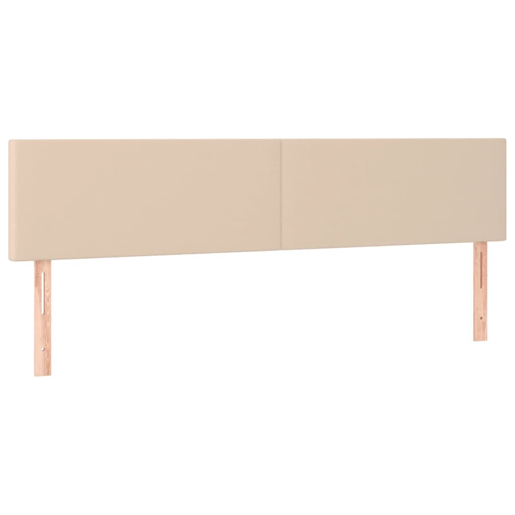 kontinentalseng 200x200 cm kunstlæder cappuccinofarvet