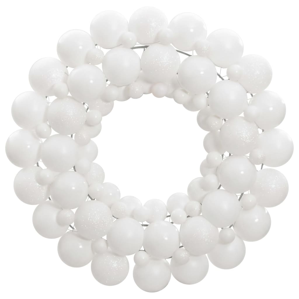 julekrans 45 cm polystyren hvid