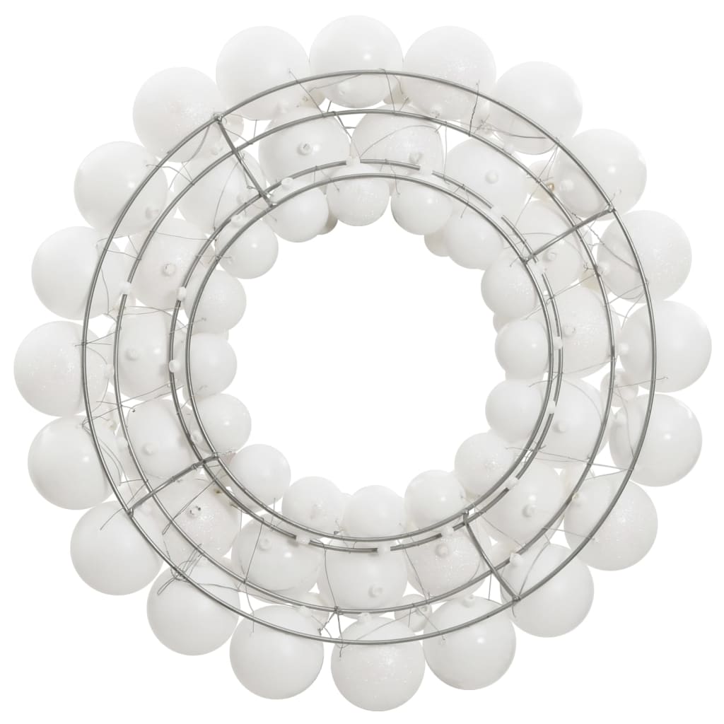 julekrans 45 cm polystyren hvid