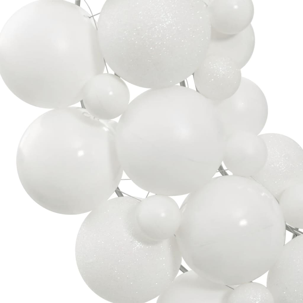 julekrans 45 cm polystyren hvid