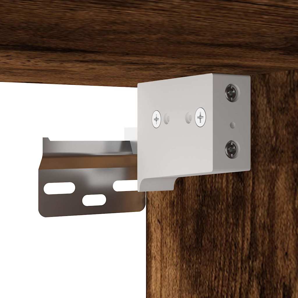 vægskabe 2 stk. 69,5x34x90 cm røget sonoma-eg