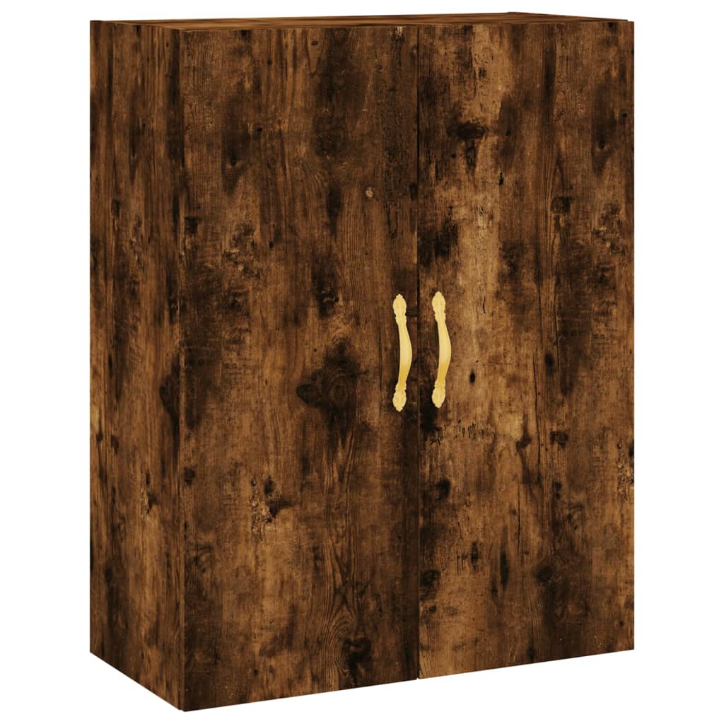 vægskabe 2 stk. 69,5x34x90 cm røget sonoma-eg