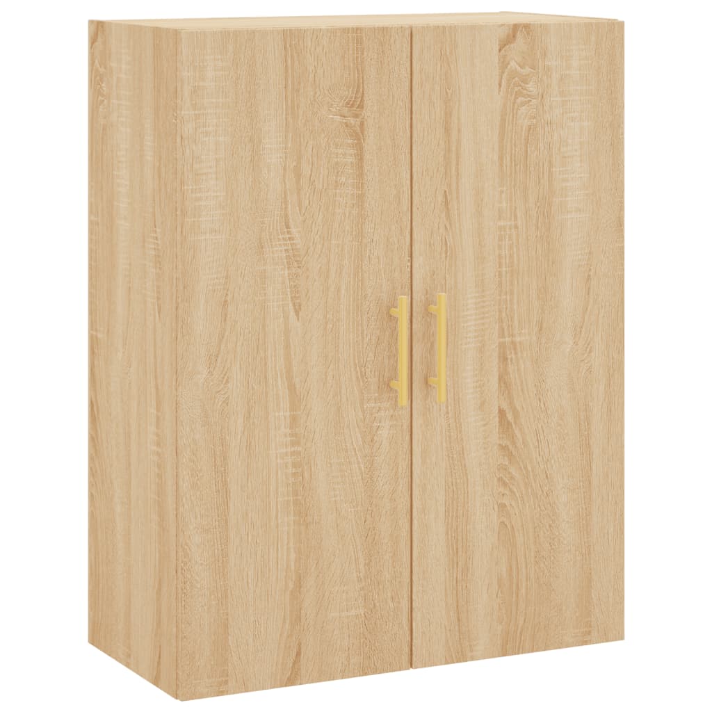 vægskabe 2 stk. 69,5x34x90 cm sonoma-eg