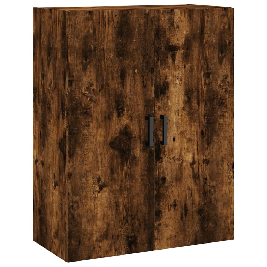 vægskabe 2 stk. 69,5x34x90 cm røget sonoma-eg