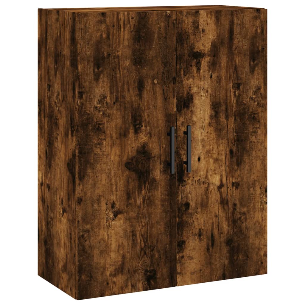 vægskabe 2 stk. 69,5x34x90 cm røget sonoma-eg