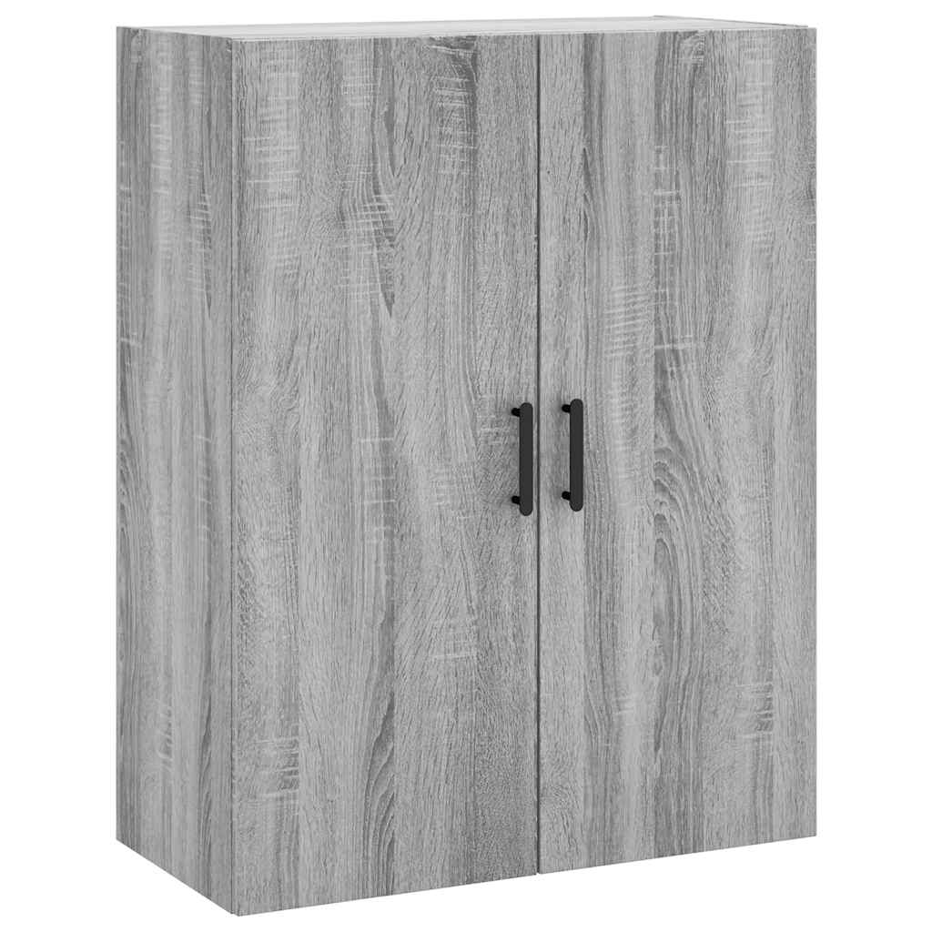 højskab 69,5x34x180 cm konstrueret træ grå sonoma-eg