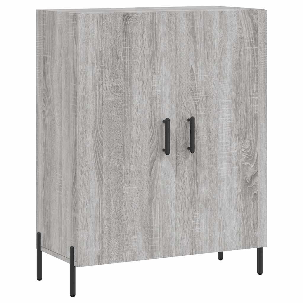 højskab 69,5x34x180 cm konstrueret træ grå sonoma-eg