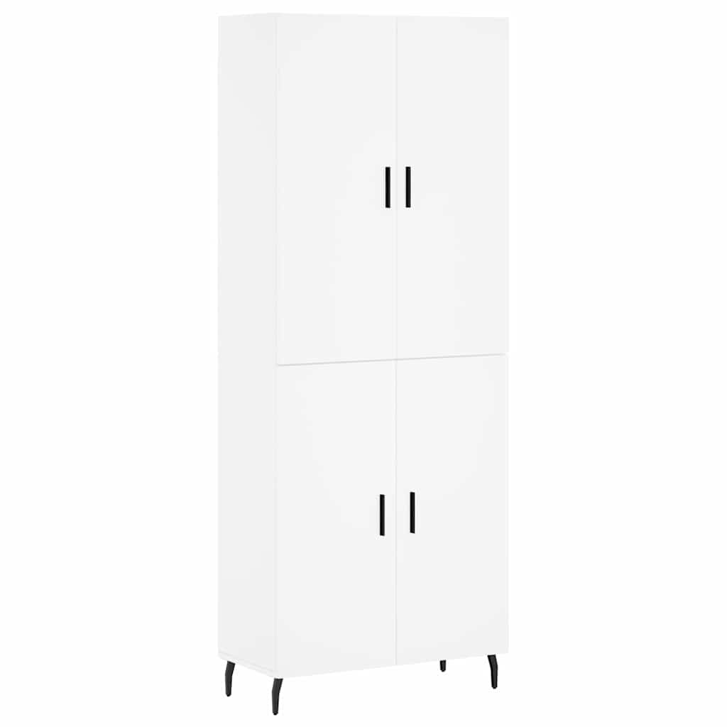 højskab 69,5x34x180 cm konstrueret træ hvid