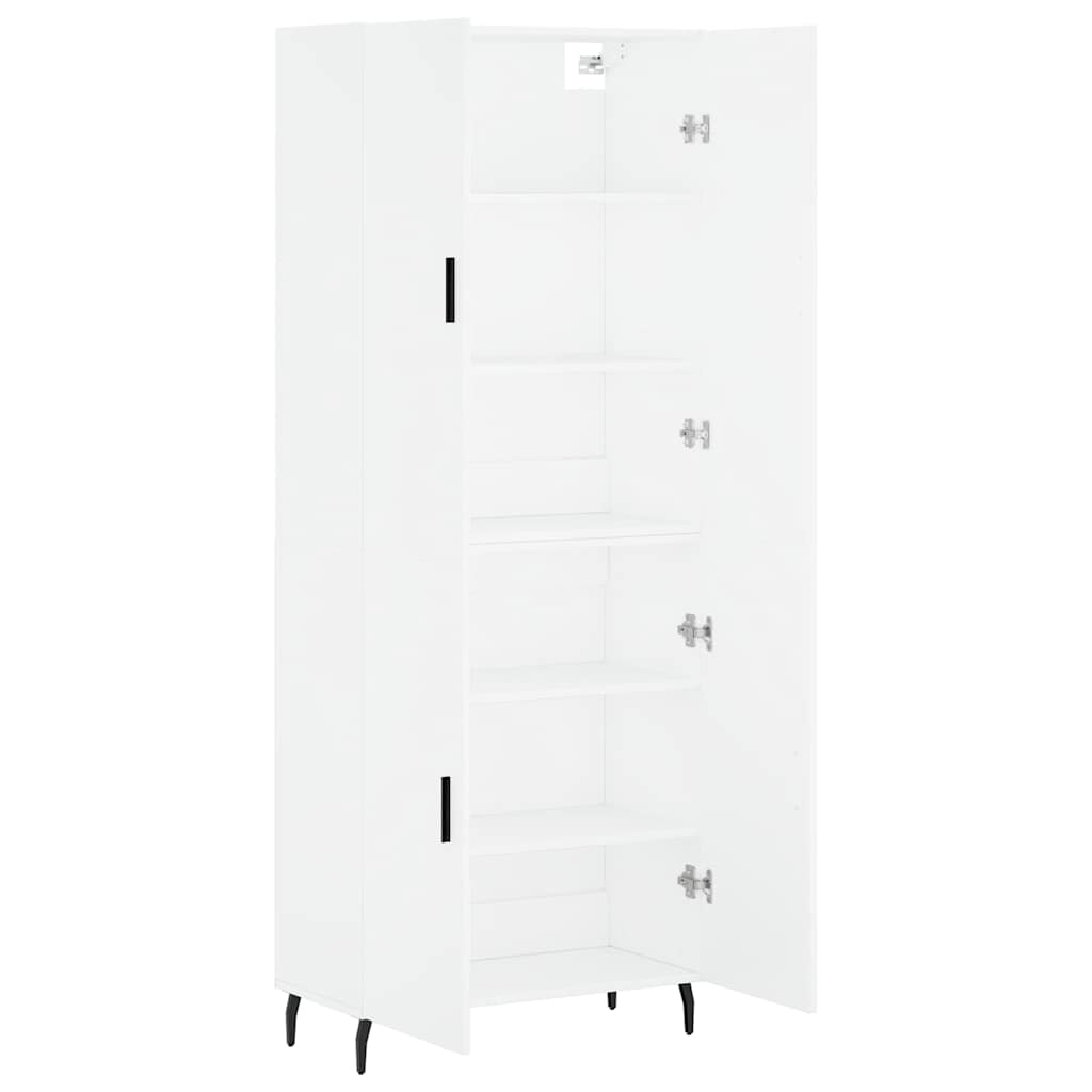 højskab 69,5x34x180 cm konstrueret træ hvid