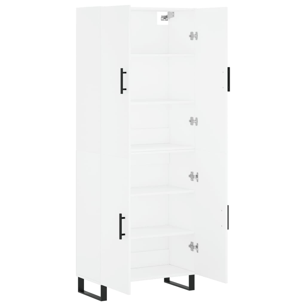 højskab 69,5x34x180 cm konstrueret træ hvid