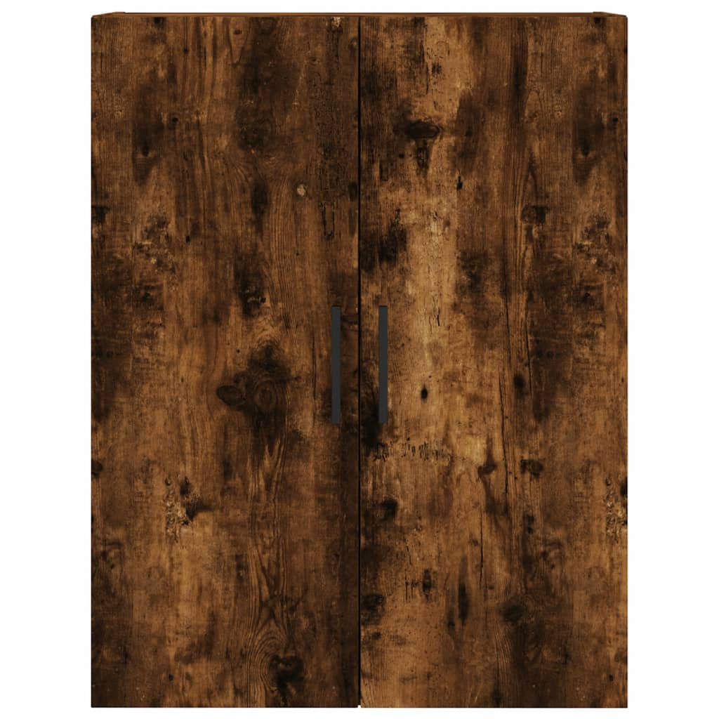 højskab 69,5x34x180 cm konstrueret træ røget egetræsfarve