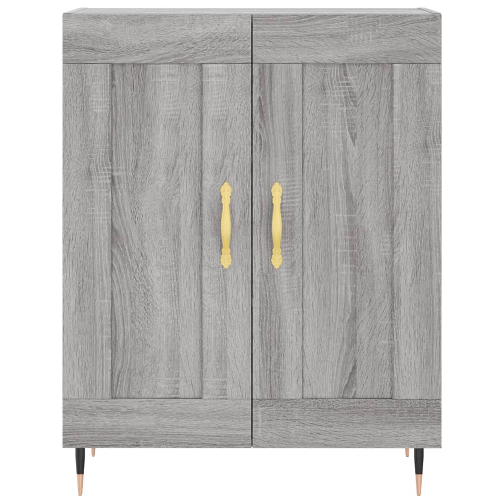 højskab 69,5x34x180 cm konstrueret træ grå sonoma-eg