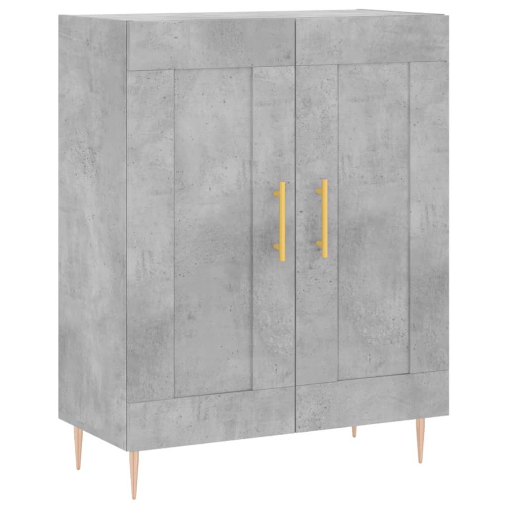 højskab 69,5x34x180 cm konstrueret træ betongrå