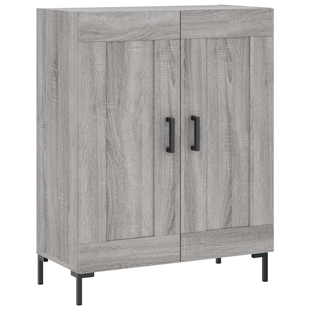 højskab 69,5x34x180 cm konstrueret træ grå sonoma-eg