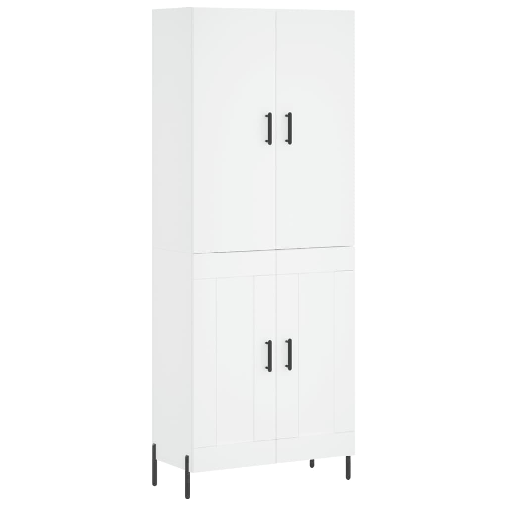 højskab 69,5x34x180 cm konstrueret træ hvid