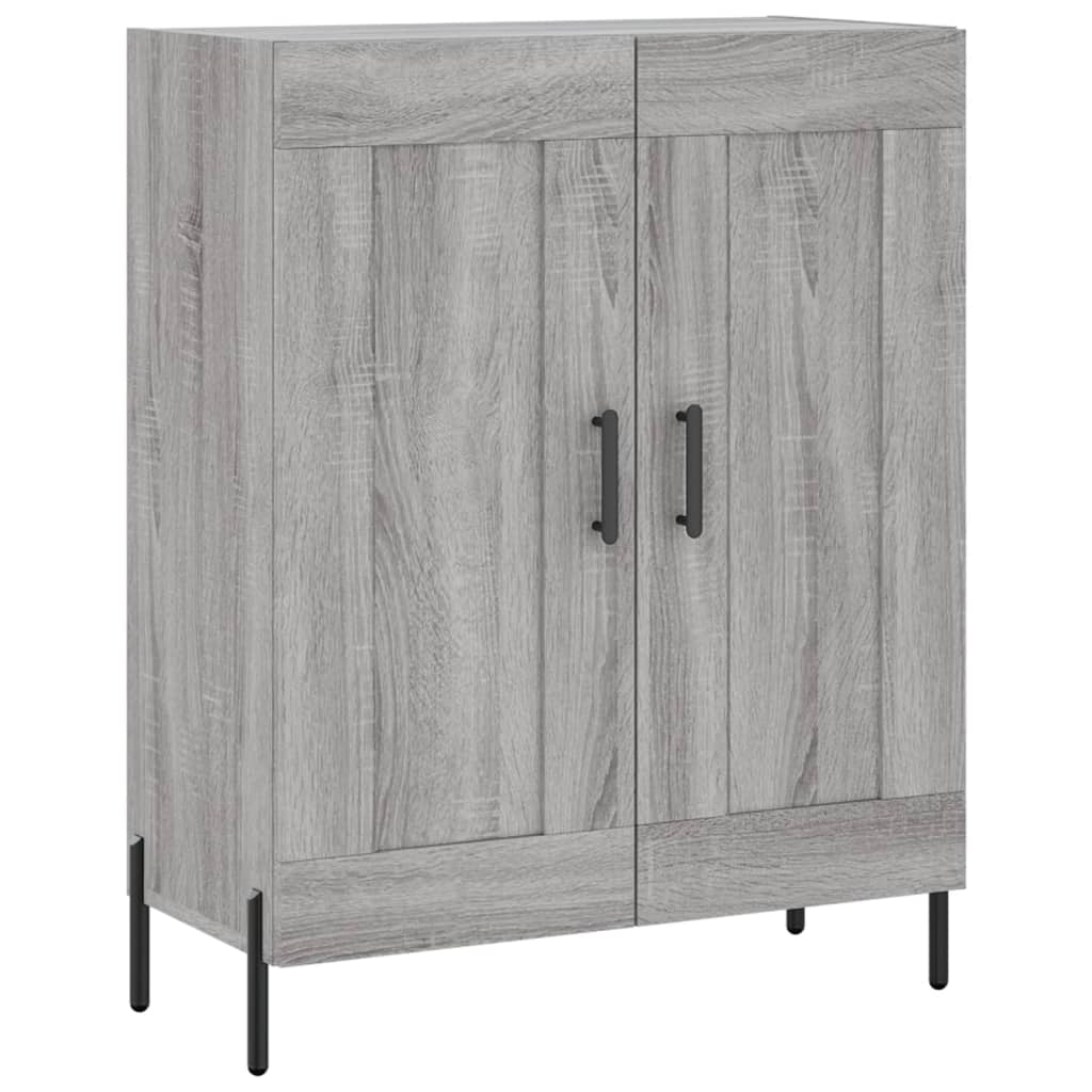 højskab 69,5x34x180 cm konstrueret træ grå sonoma-eg