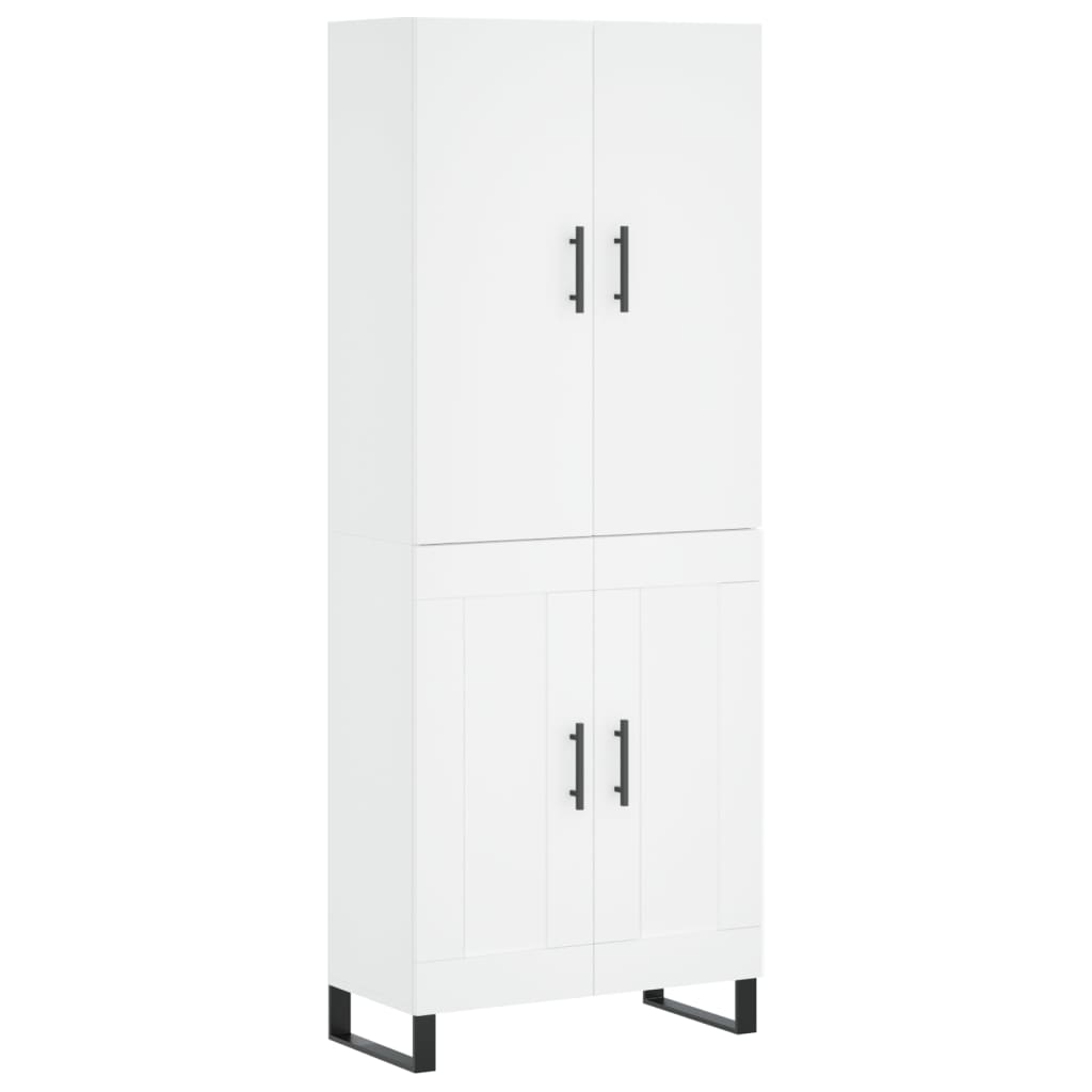 højskab 69,5x34x180 cm konstrueret træ hvid