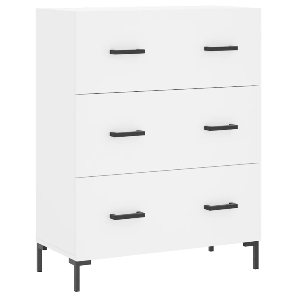 højskab 69,5x34x180 cm konstrueret træ hvid