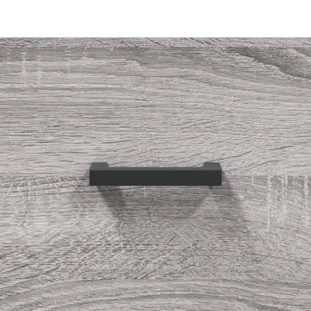 højskab 69,5x34x180 cm konstrueret træ grå sonoma-eg
