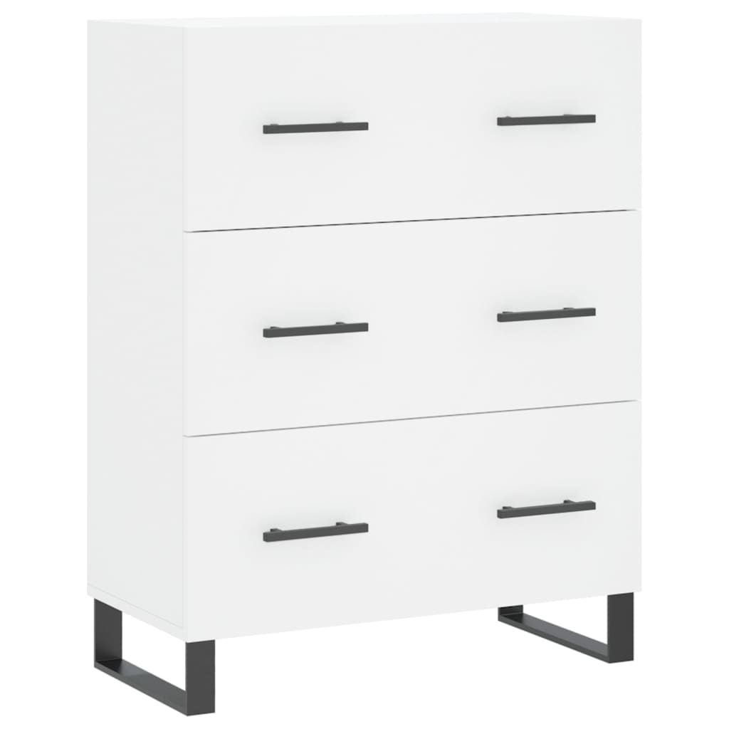 højskab 69,5x34x180 cm konstrueret træ hvid