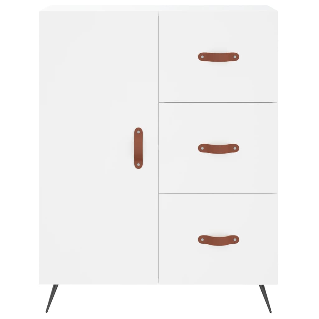 højskab 69,5x34x180 cm konstrueret træ hvid