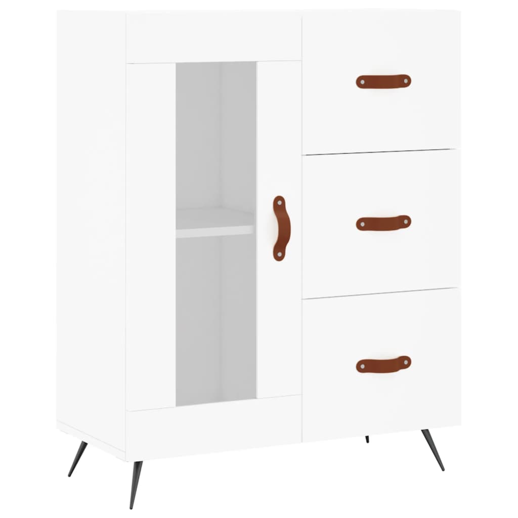 højskab 69,5x34x180 cm konstrueret træ hvid