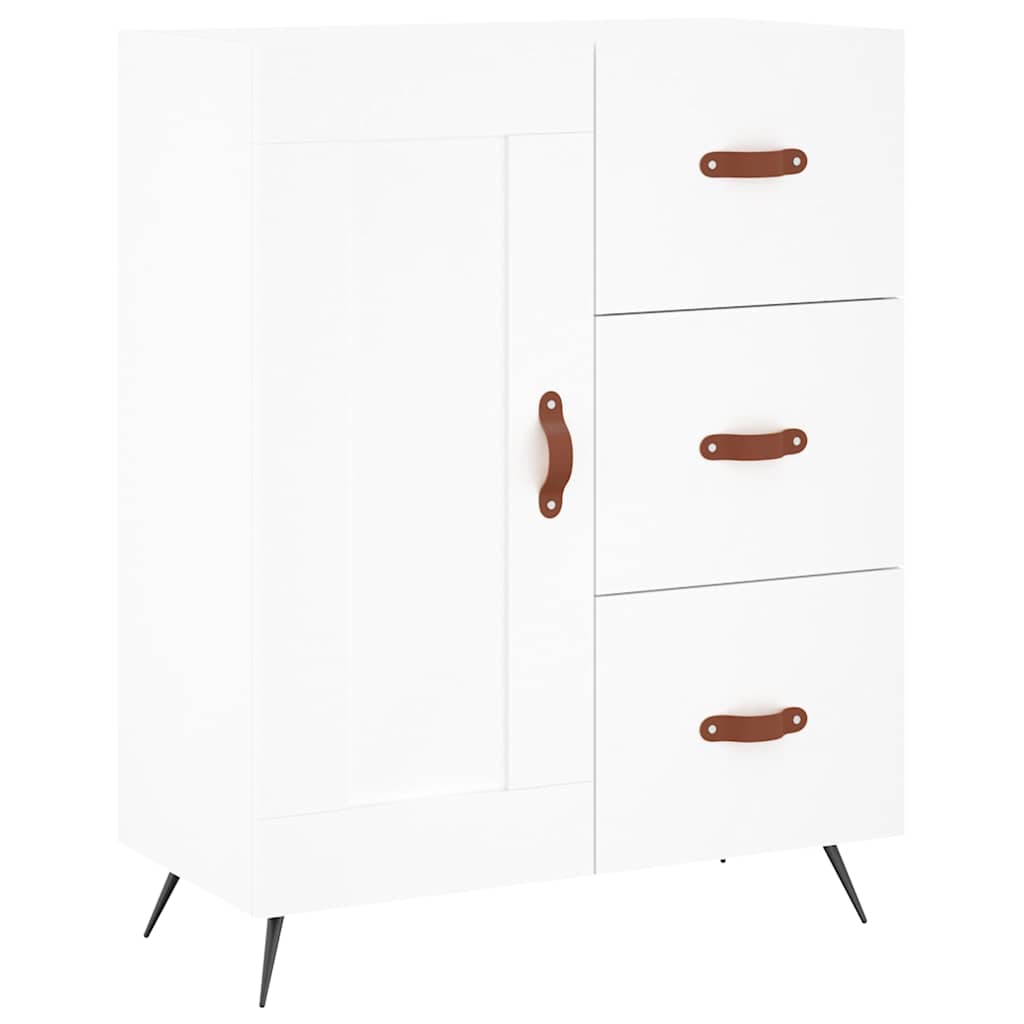 højskab 69,5x34x180 cm konstrueret træ hvid