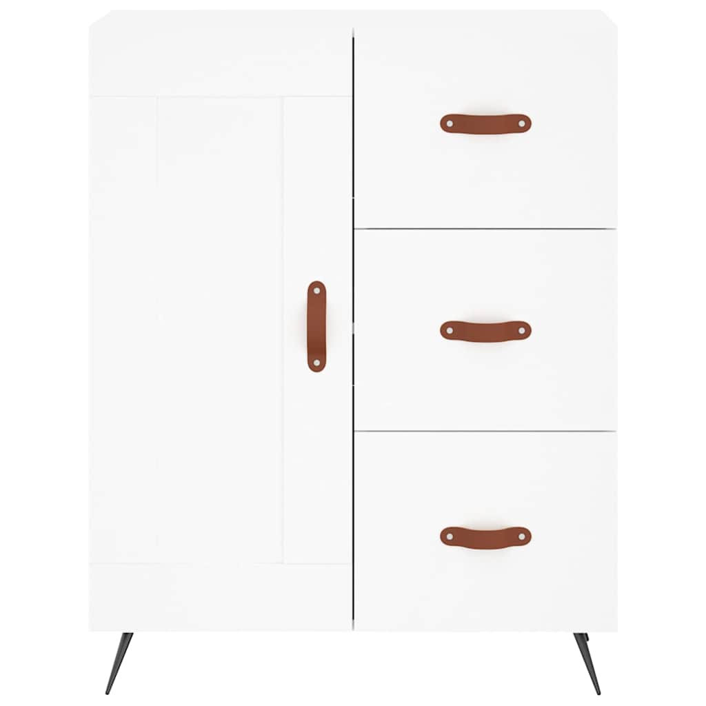 højskab 69,5x34x180 cm konstrueret træ hvid