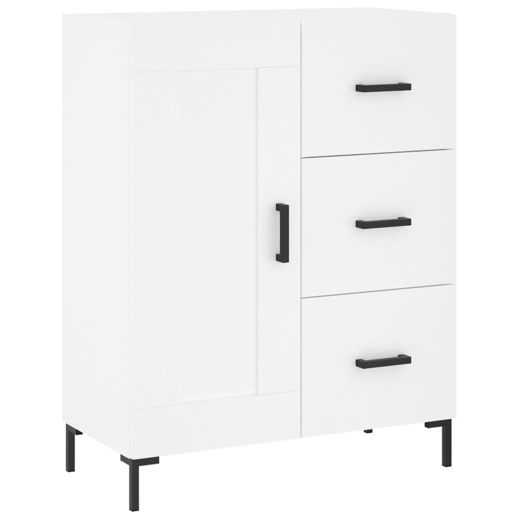 højskab 69,5x34x180 cm konstrueret træ hvid