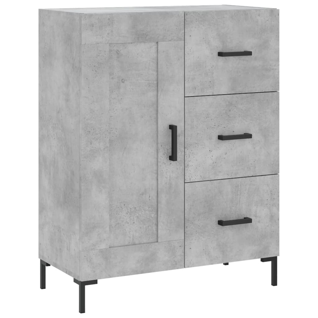 højskab 69,5x34x180 cm konstrueret træ betongrå