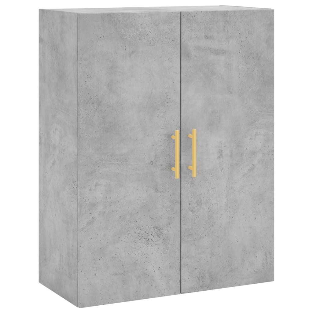 højskab 69,5x34x180 cm konstrueret træ betongrå