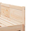 Utrækkelig Dag-seng Brun 203,5 x 184 x 56,5 cm Massivt fyrretræ