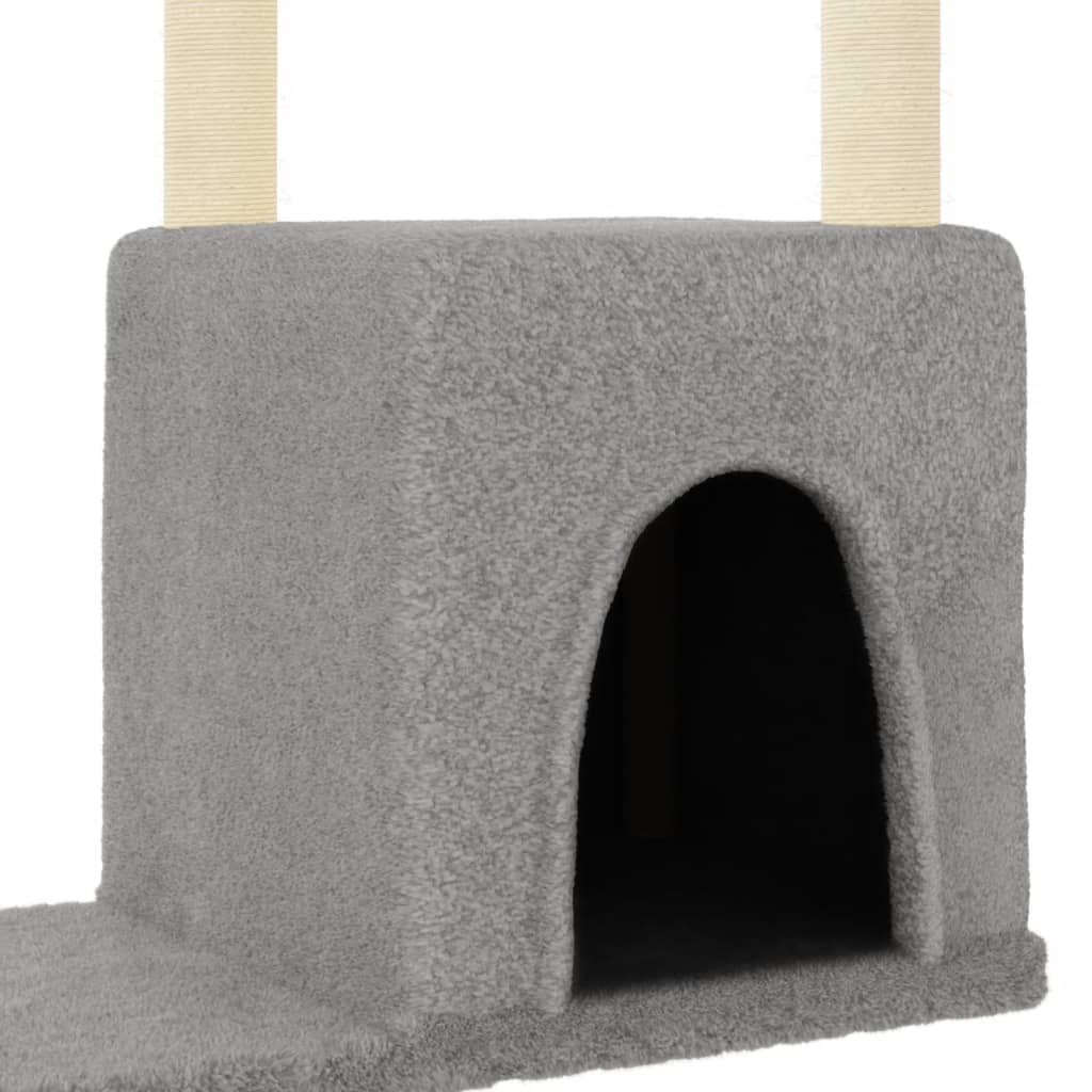 kradsetræ med sisalstolper 97,5 cm lysegrå