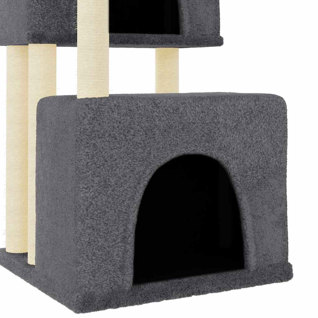 kradsetræ med sisalstolper 122 cm mørkegrå